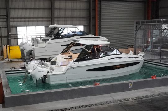 Le bassin de test d'Aquila Catamarans
