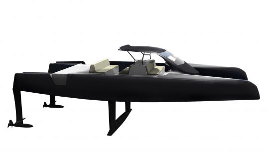 Futur catamaran volant développé par MerConcept