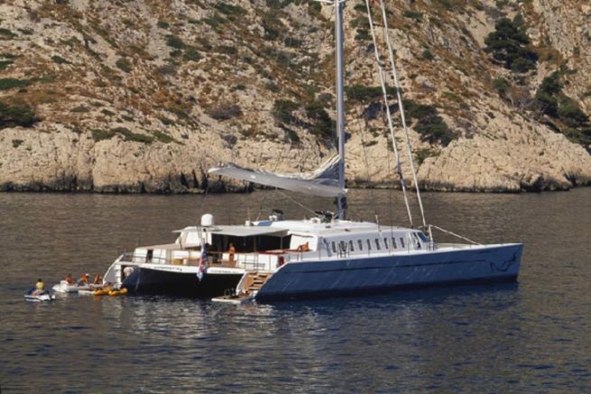 Lady Barbaretta, catamaran de 105 pieds dessin par Dominique Presles