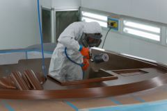 Cabine de peinture du chantier Frauscher