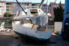 Bateau de plaisance en fin de vie