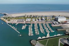 Vue arienne du futur port de plaisance de Dunkerque