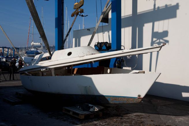 Bateau de plaisance en dconstruction