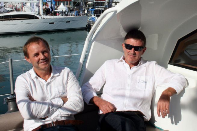 Jean-Franois Eeman et Jean-Franois Delvoye (de gauche  droite), le duo  la tte des voiliers Boral